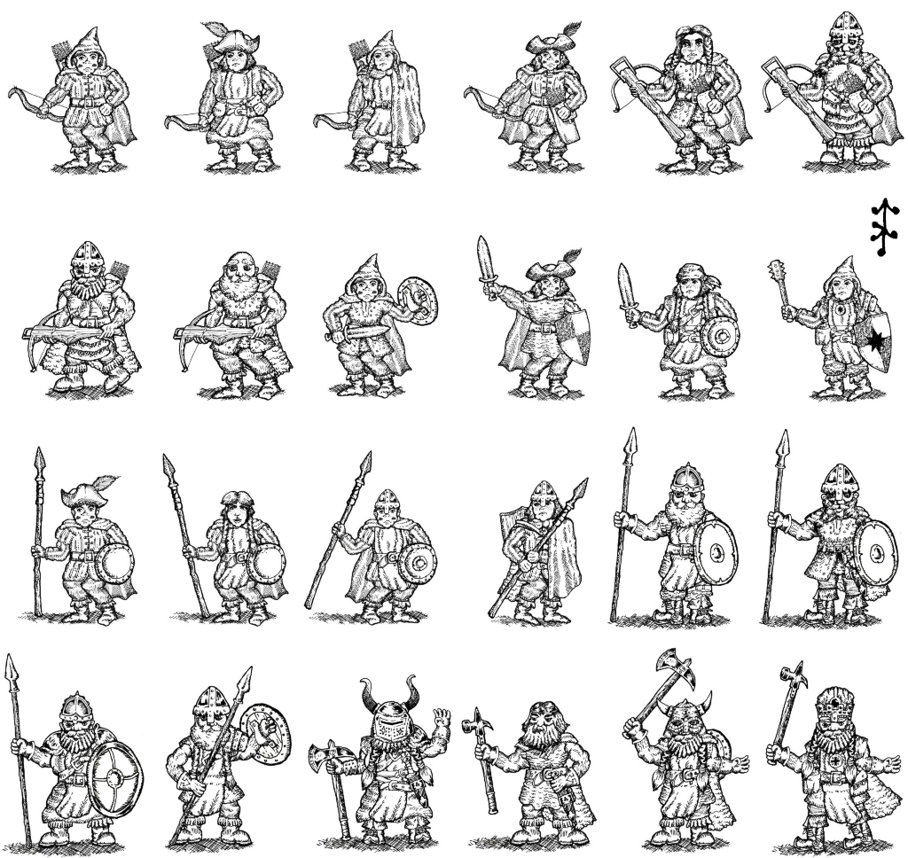 DnD OSR Dwarves and Halflings by pickledtezcat on DeviantArt