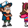 Gravity Falls: Pixel Dipper and Mabel