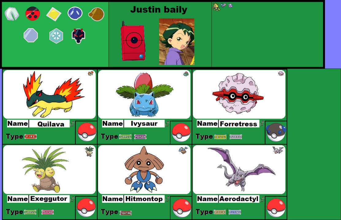 Justin Pokemon Justin's Pokemon Data (johto Style) by grantgdude2 on DeviantArt
