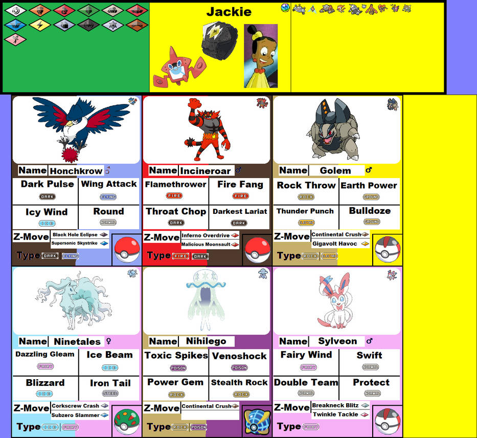 Datable Pokemon Jackie's pokemon data (alolan style) by grantgdude2 on DeviantArt