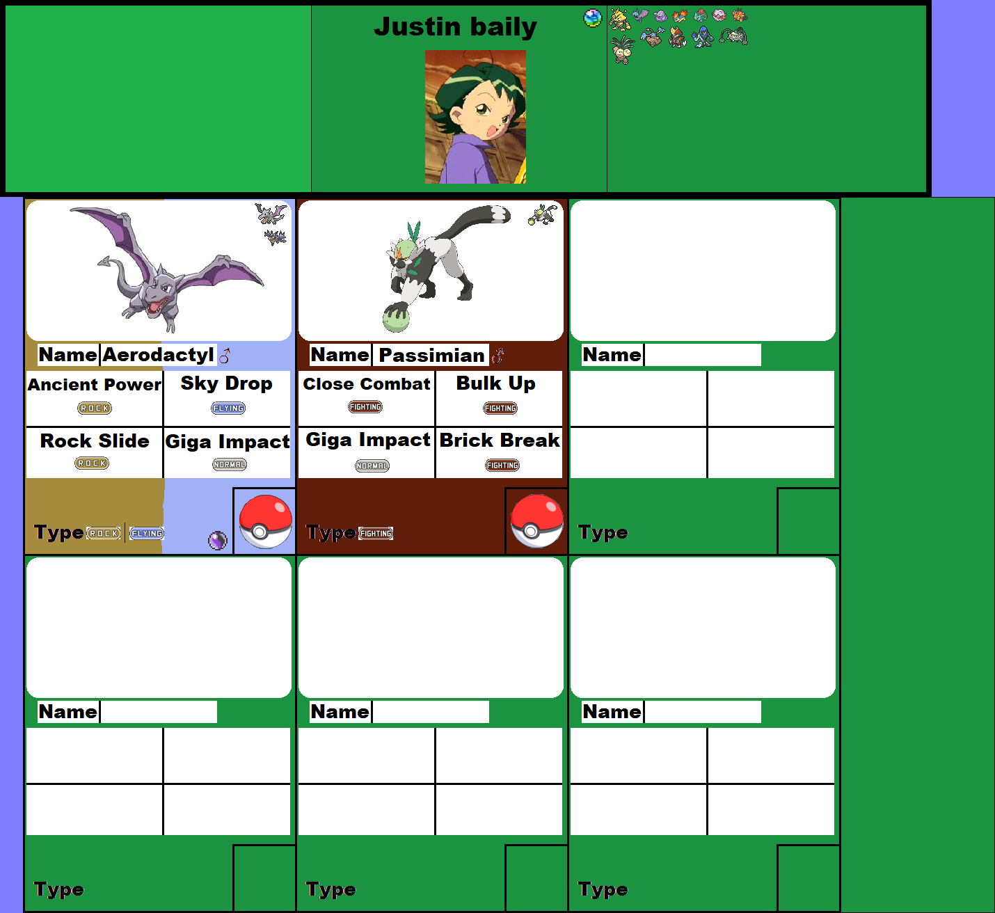 Justin Pokemon Justin's pokemon data by grantgdude2 on DeviantArt