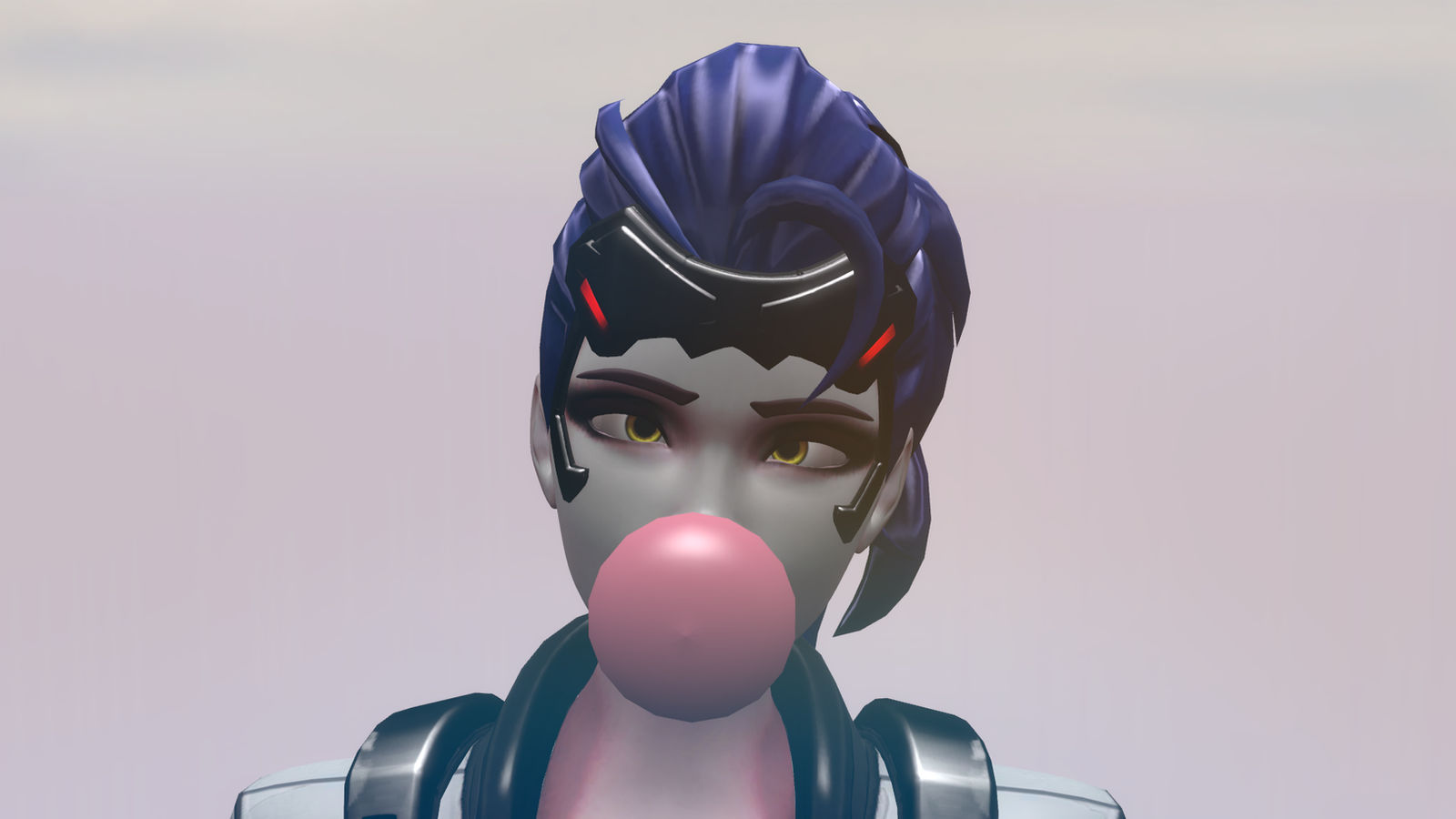 Widowmaker blowing a bubble! by Skytriqqer on DeviantArt