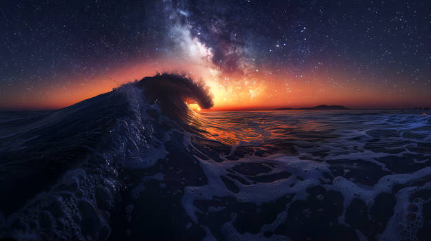 Stellar Surf The Ocean's Cosmic Dance