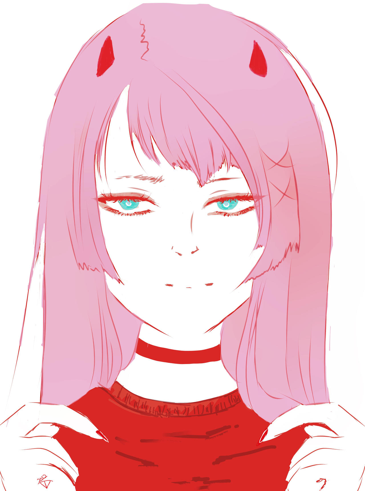 Zero Two Fan Art By Diagada On DeviantArt zero-two-fan-art-by-diagada-on-deviantart