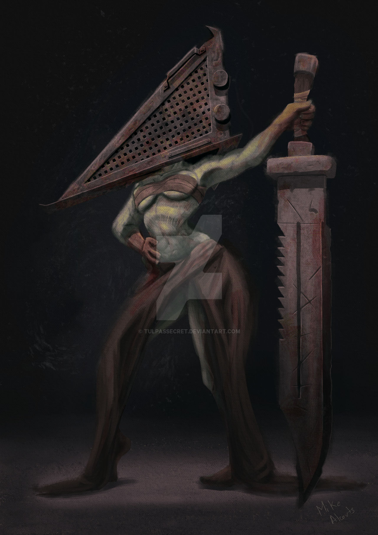 Pyramidal Female Figure Lady Pyramid Head by TulpasSecret on DeviantArt