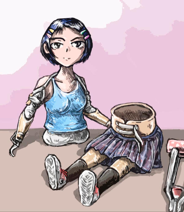 Quadamputee girl on prosthetic legs by Namboy84 on DeviantArt