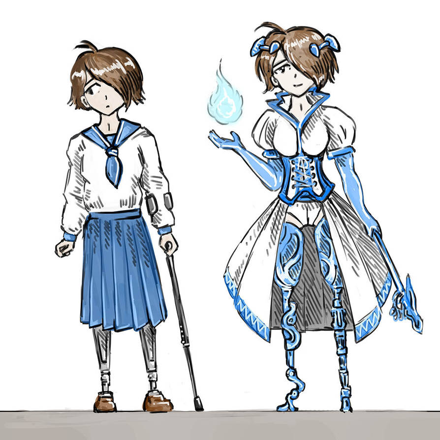 Legless mahou shoujo by hielga on DeviantArt