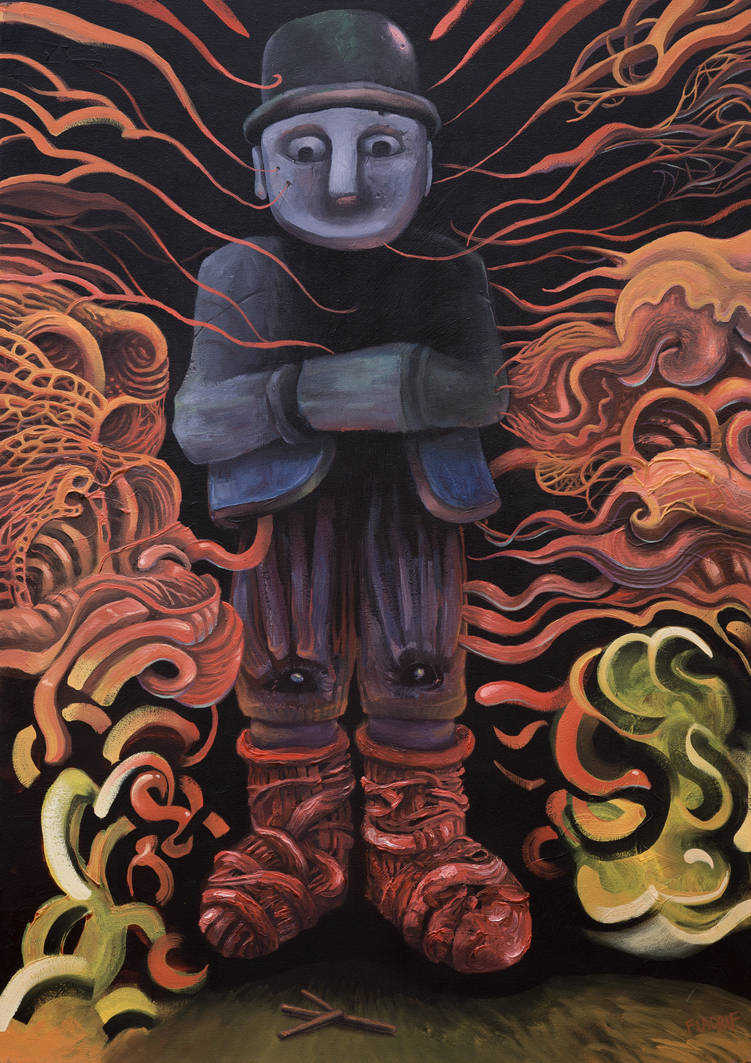 Grauer Mann attacked by Baba Yaga by Fladrif Grauer Mann attacked by Baba Yaga by Fladrif