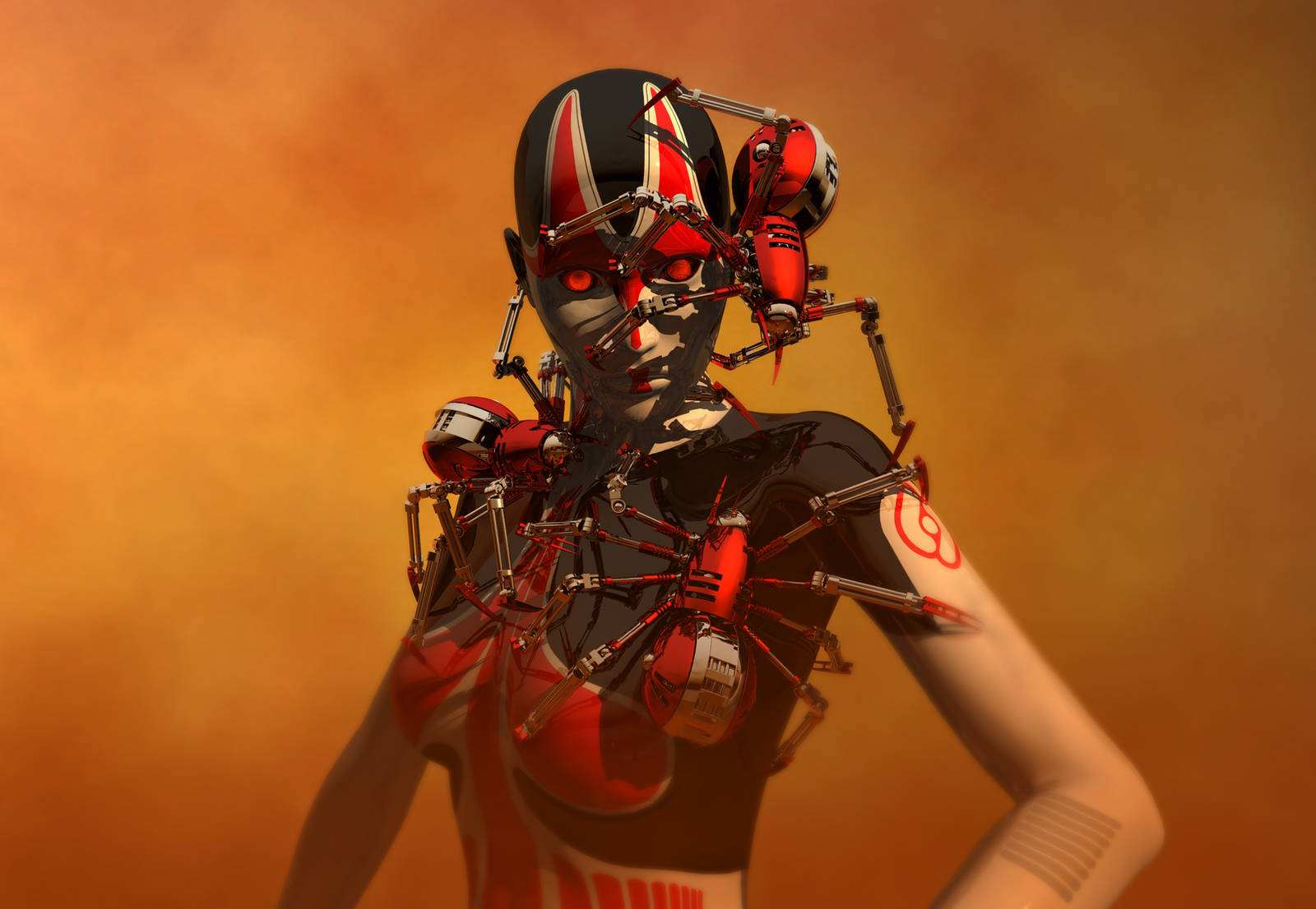 Infected Cyborg by DarkGeometryArt