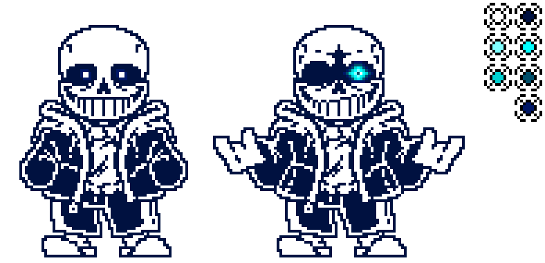 Undertale sans battle sprite V7 by guardianofskeleto on DeviantArt