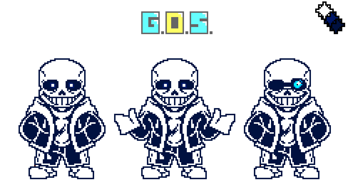 Undertale - Sans (Battle Sprites v2) by ItsJustDiamond on DeviantArt