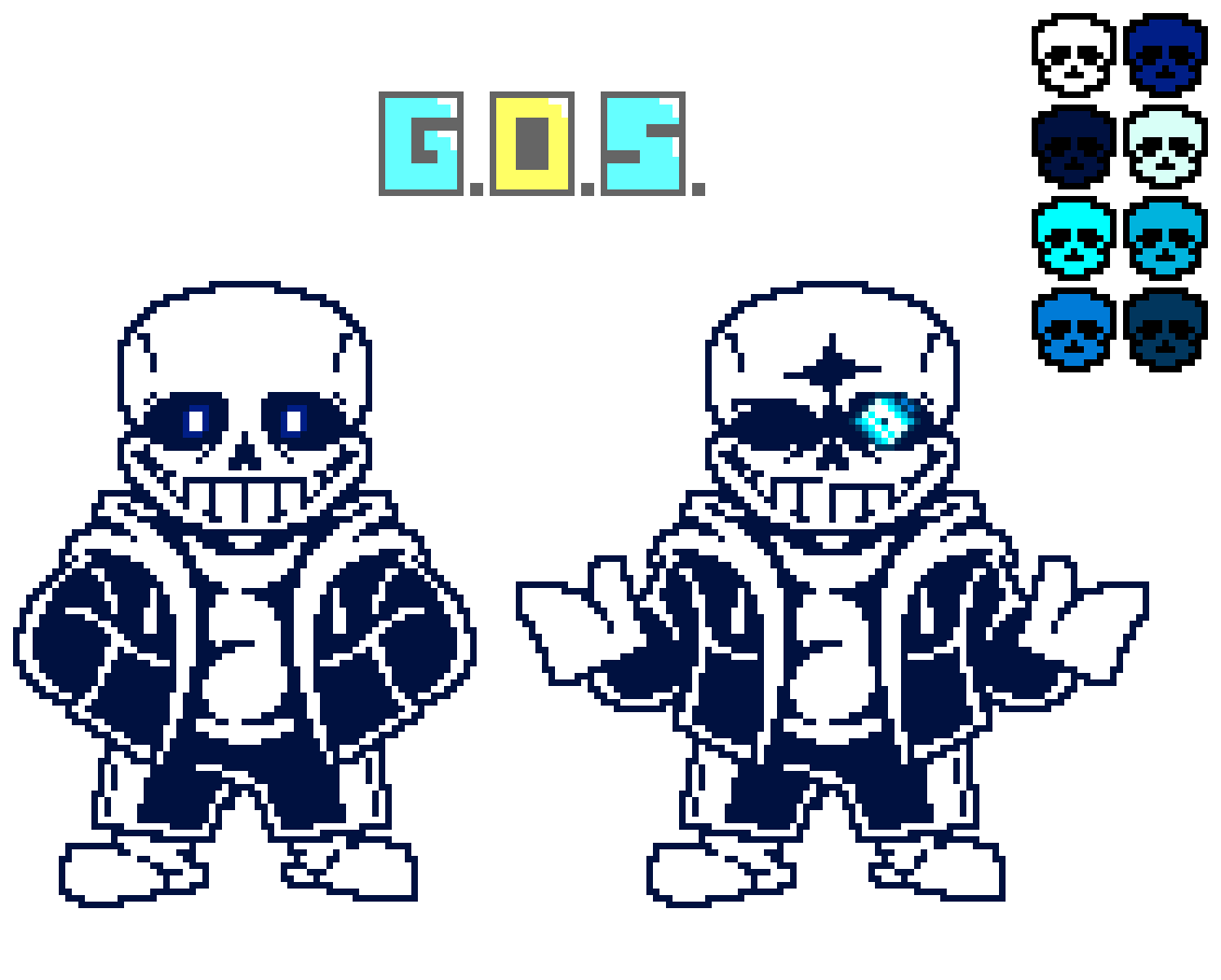 Undertale sans battle sprite V7 by guardianofskeleto on DeviantArt