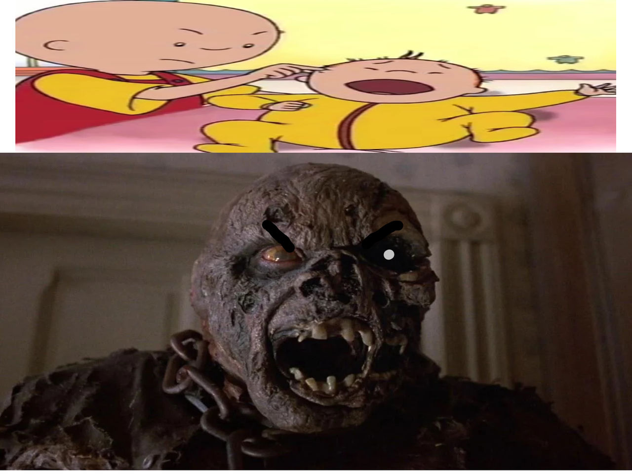 Angry Jason jason is angry at caillou pinching rosie by snoopdogmyers on DeviantArt