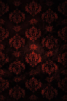 Red Grunge Damask Texture