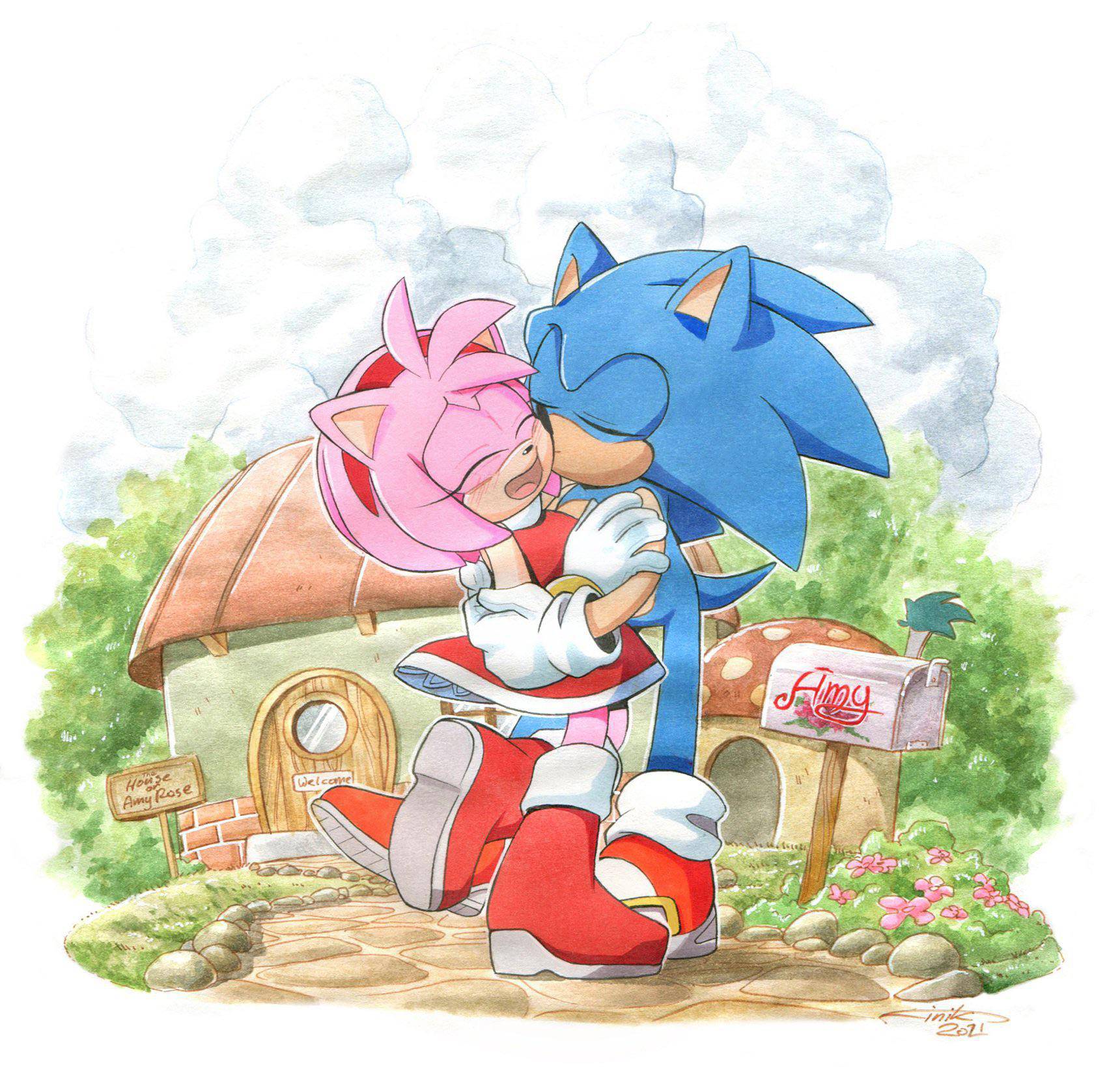 SonAmy Valentine's day FanArt 2 by Tripletssao on DeviantArt