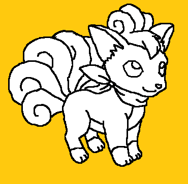 vulpix lineart