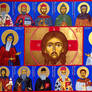 Lord Jesus Christ with Serbian saints
