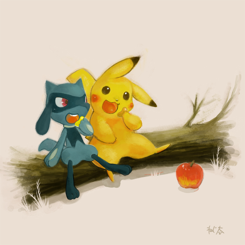 Riolu And Pikachu By Nejimakick On Deviantart