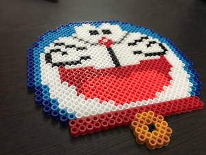 Doraemon Perler Bead Art