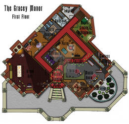 Haunted Mansion First Floor Plan