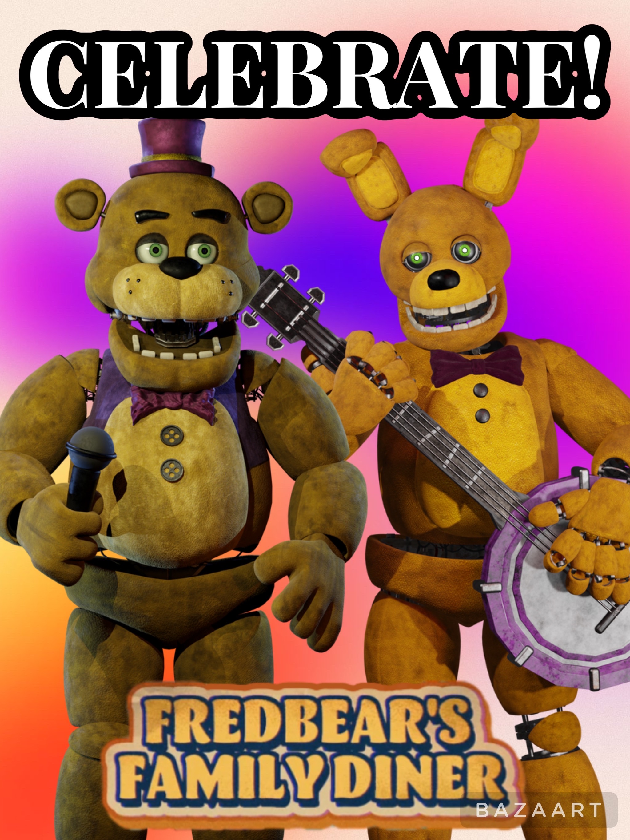 Fredbears Family Diner 1975 - Celebrate Poster by Bugmaser on DeviantArt