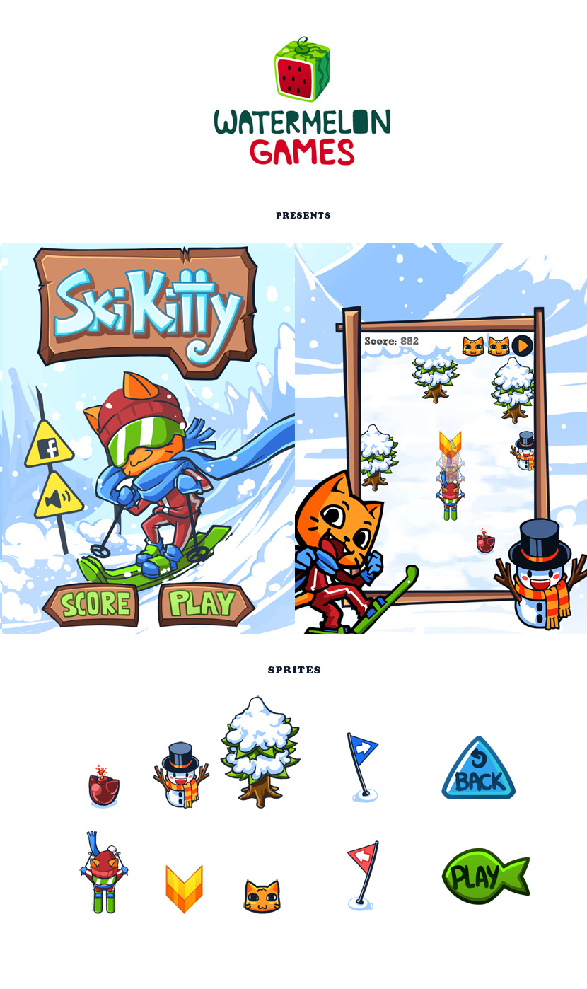 Ski Kitty - android and iPhone