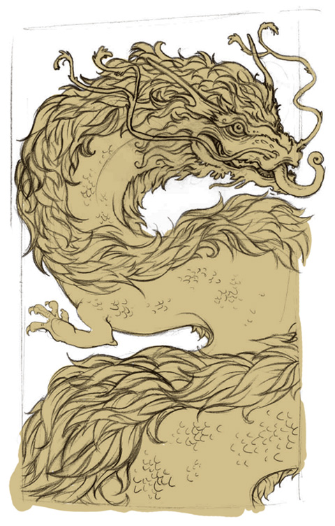 Dragon with mane