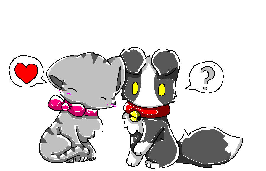 Cat And Dog Love by CoolUmbreon on DeviantArt