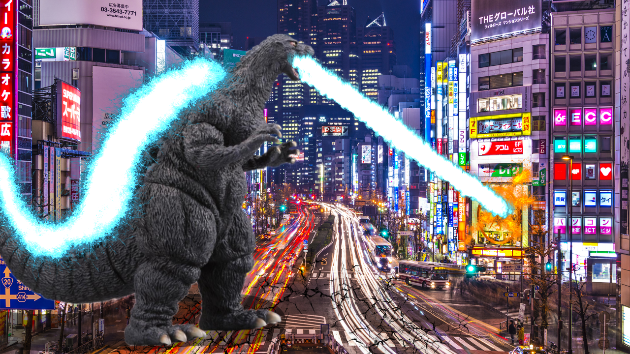 Godzilla Rampage Tokyo Godzilla attacks Tokyo by allosaurus236 on DeviantArt