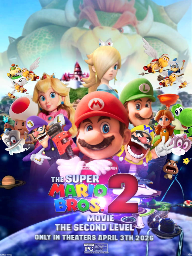 The Super Mario Bros Movie 2 (2026) Concept Poster by heybolol on