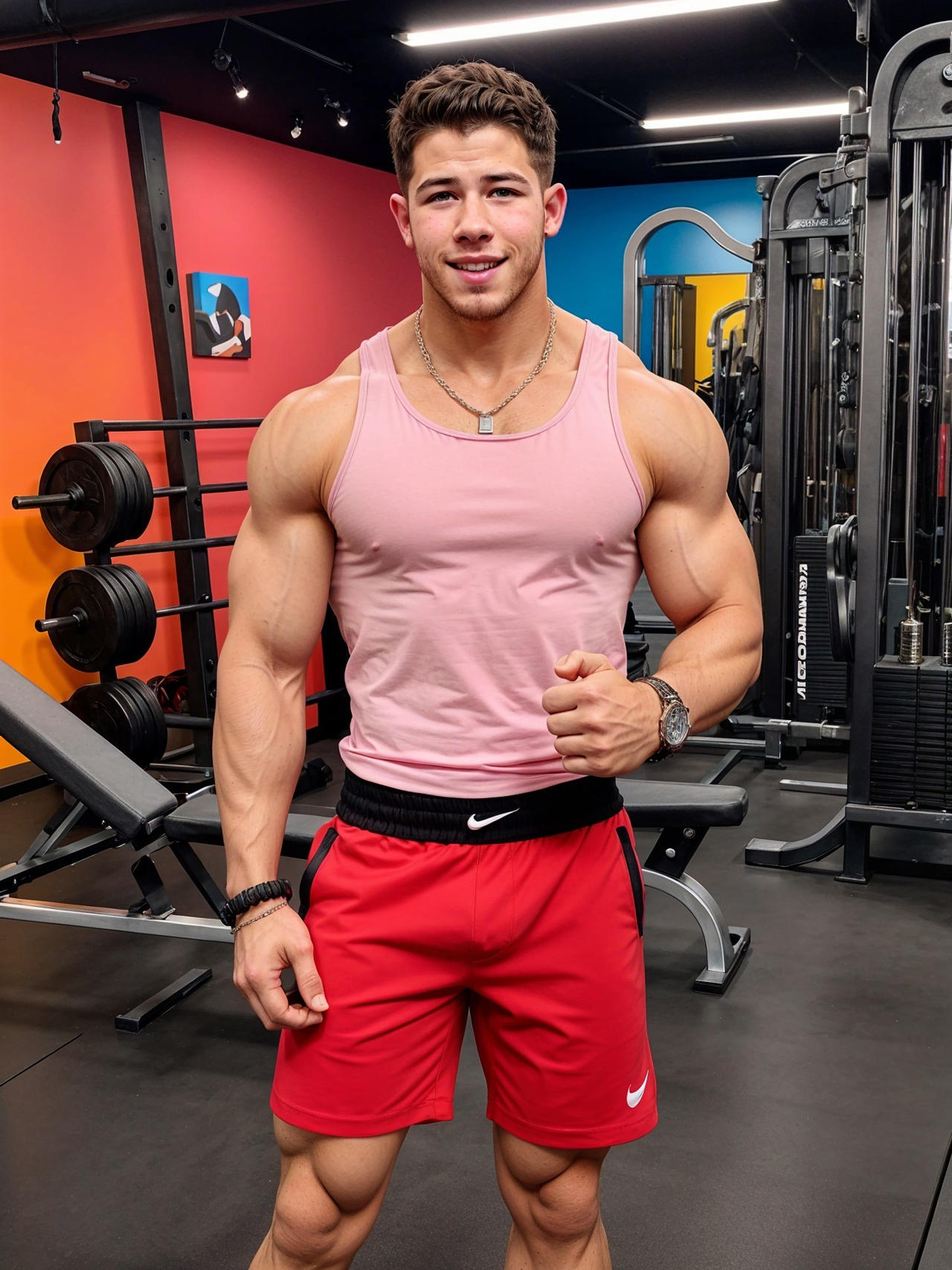 Nick Model Muscles Nick in a gym by TaliesinAI on DeviantArt