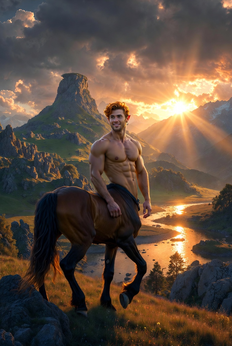 Centaur Getting Pretty Ginger centaur by TaliesinAI on DeviantArt