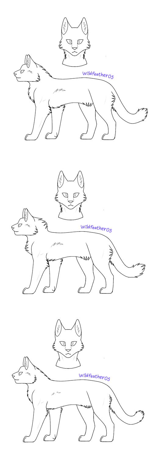 Free to use cat bases 2. by XWildfeatherX on DeviantArt