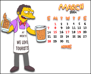Simpson Calendar: March 2004 by rkvanilla on DeviantArt simpson-calendar-march-2004-by-rkvanilla-on-deviantart