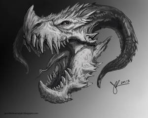 Dragon roar, rough sketch - WIP