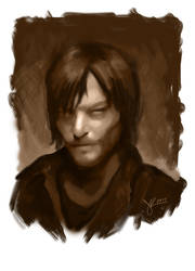 Daryl Dixon from The Walking Dead - Rough sketch