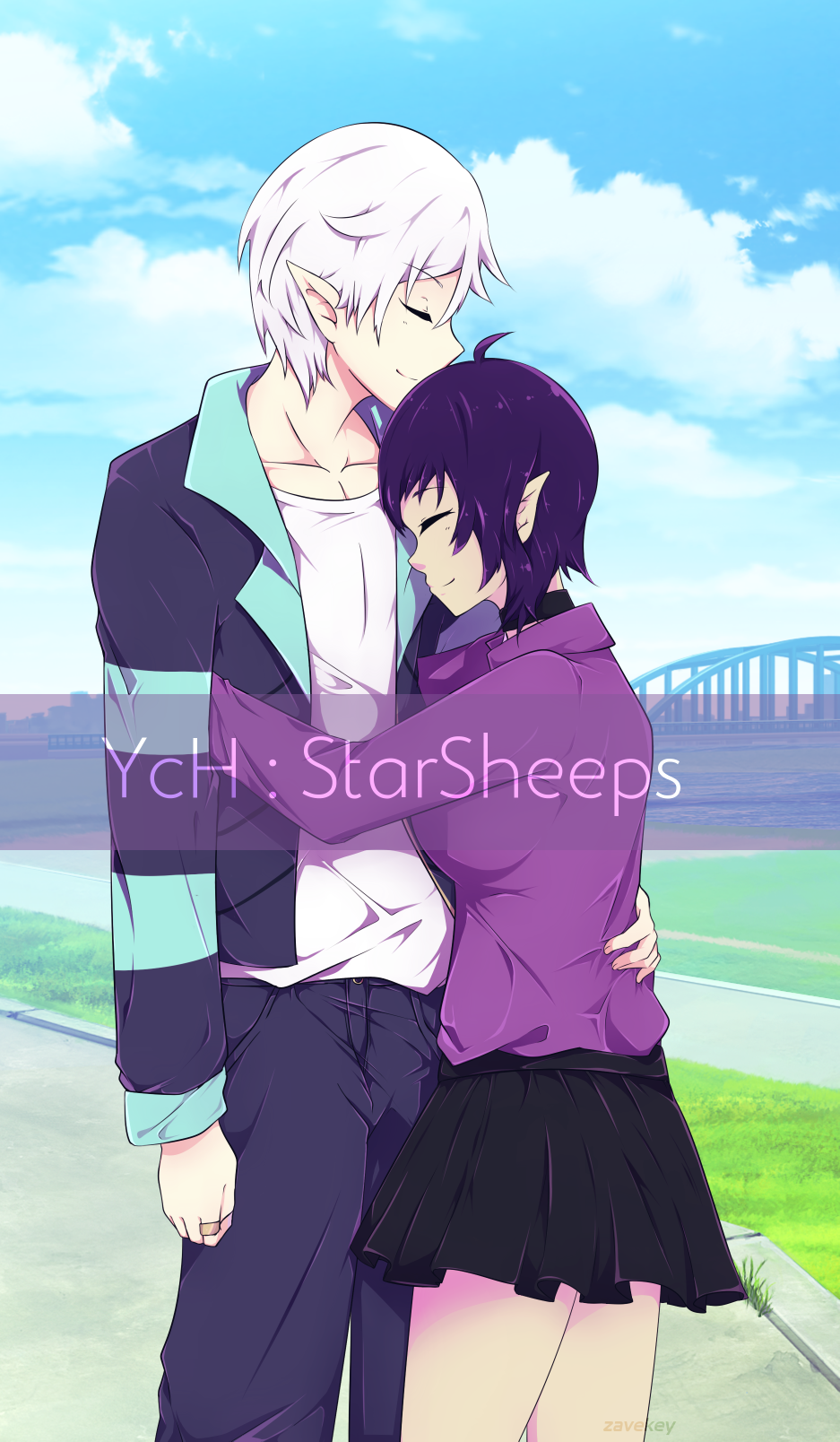 YCH Hug : StarSheeps by zave-k on DeviantArt