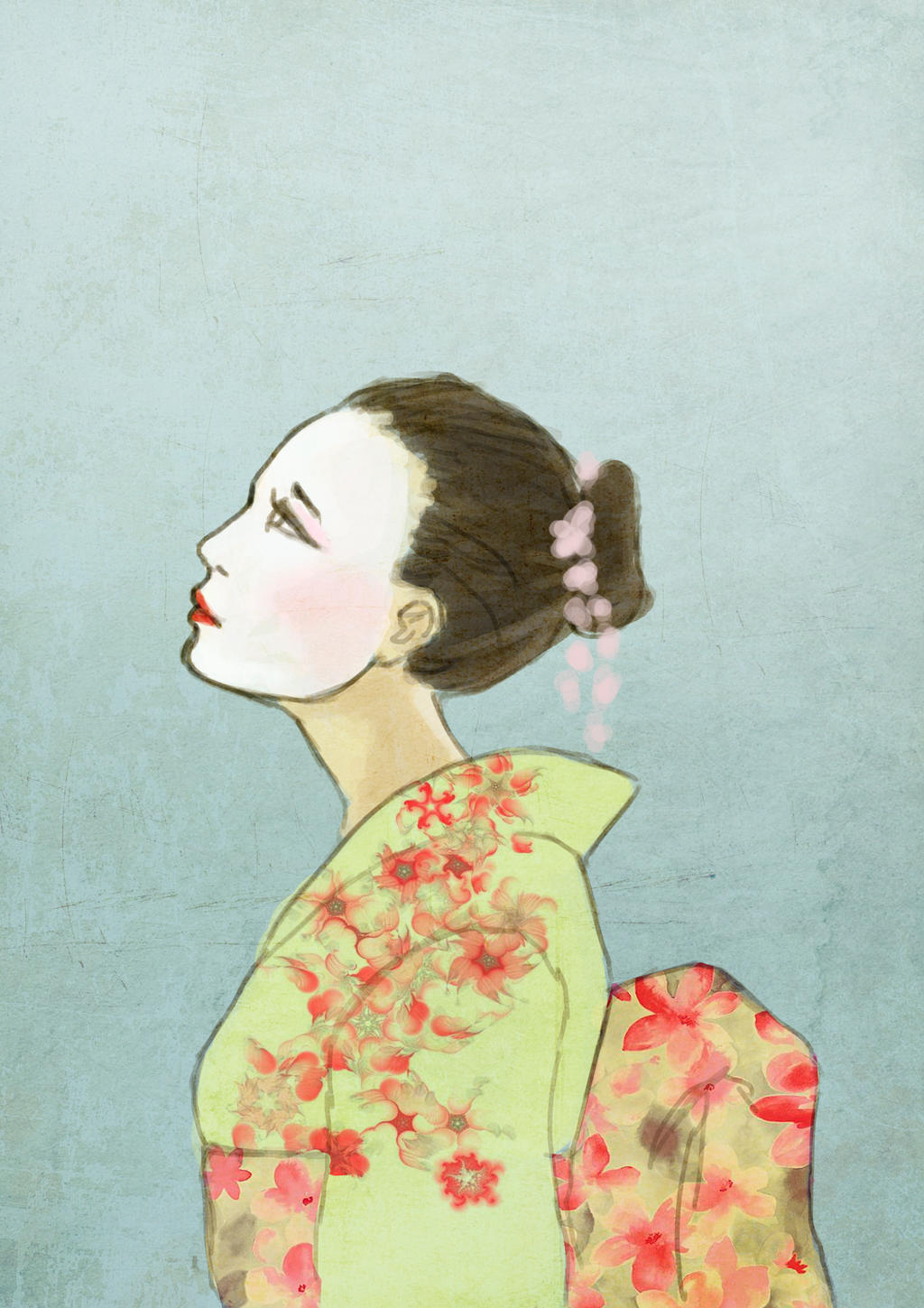 Geisha Sketch by seiren-sama on DeviantArt