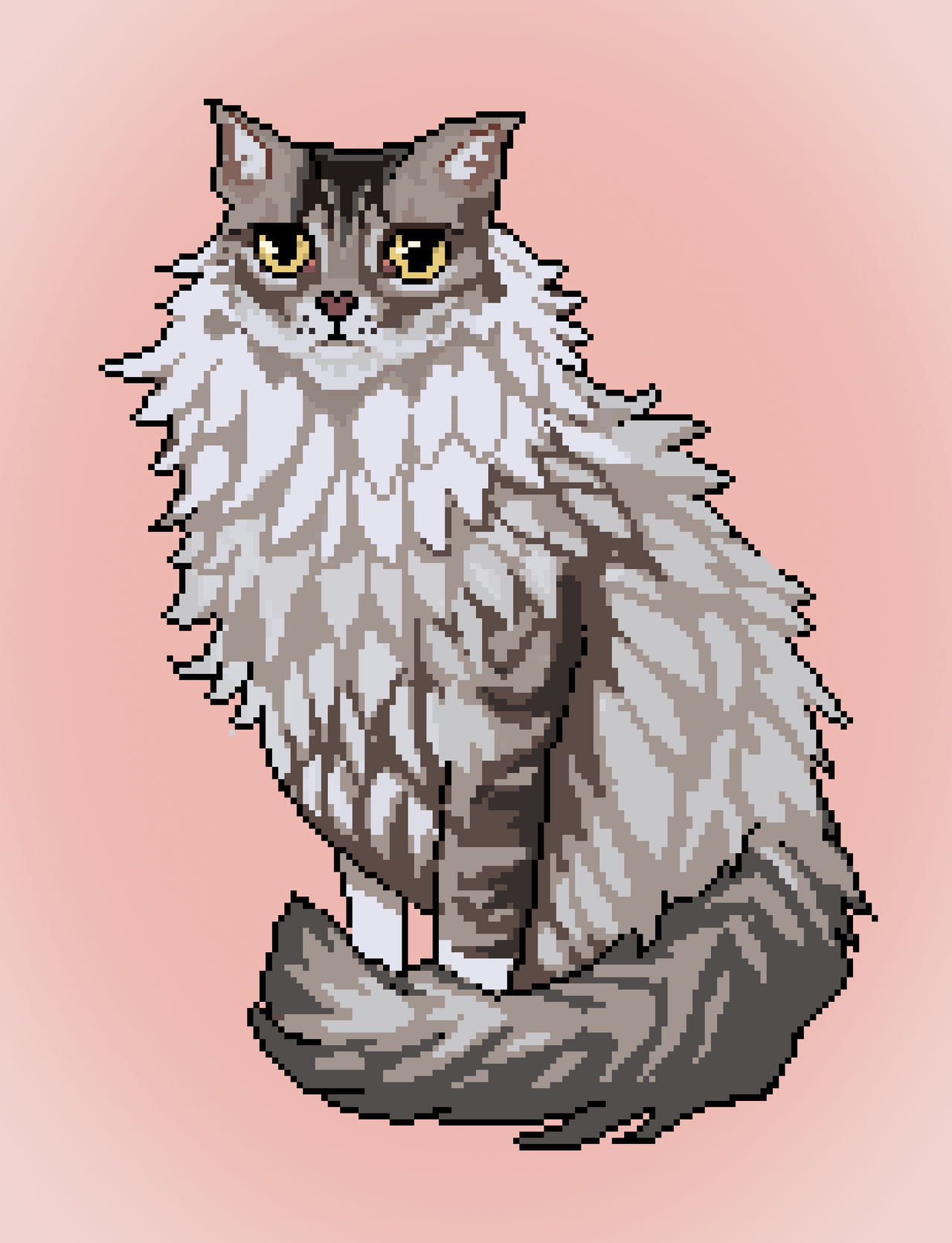 Pet pixel art of my gf super cute cat by paozu64 on DeviantArt