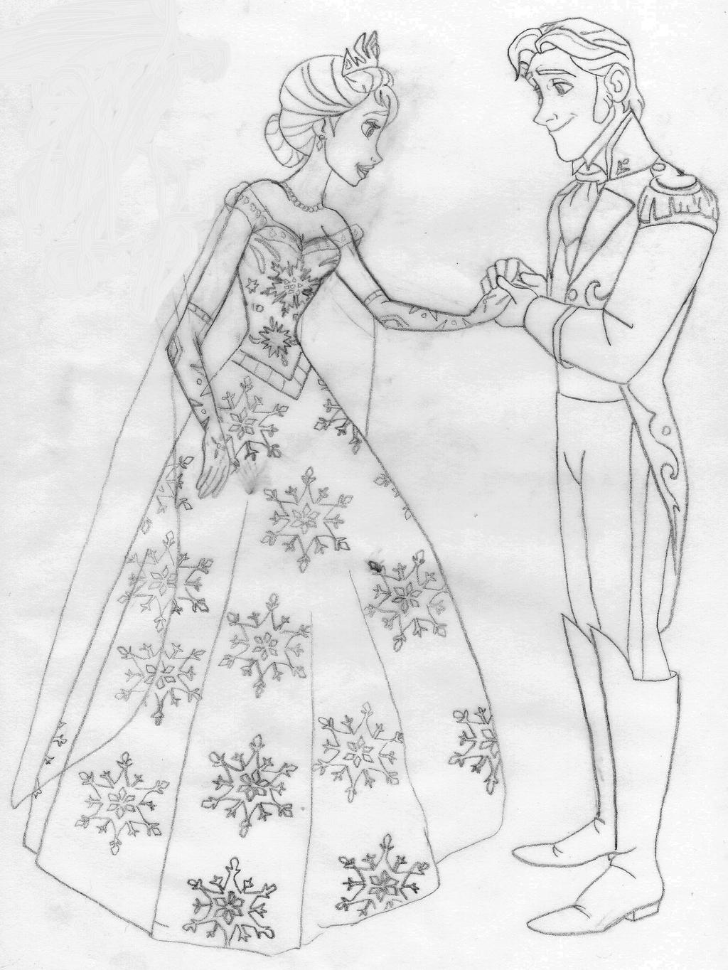 Elsa et Hans au bal d'hiver.