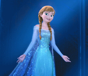 Anna the new snow queen (gif)