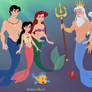 All mermaid family