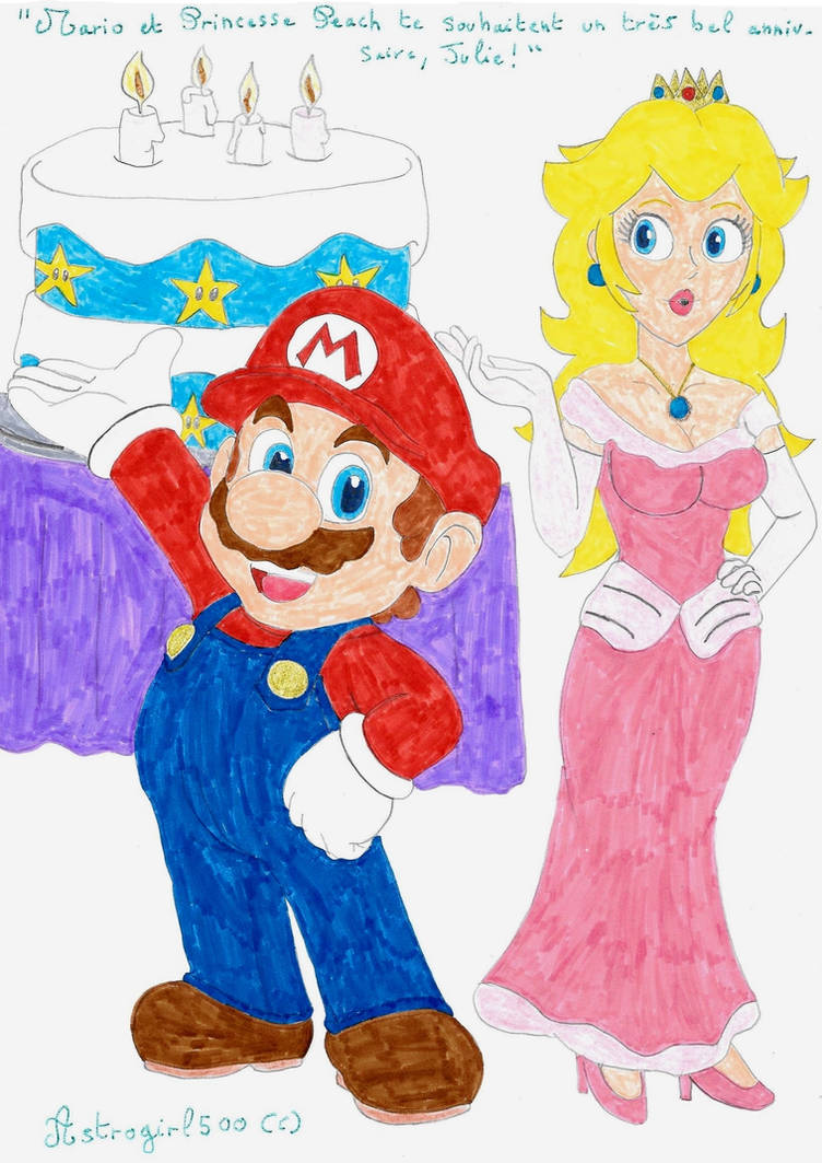 Coloriage Princesse Peach Et Mario Mario et Princesse Peach {Cadeau d'anniversaire} by Principal-Kuno-Waifu on DeviantArt