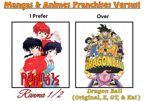 Franchises VS ~ I prefer RANMA over DRAGON BALL!