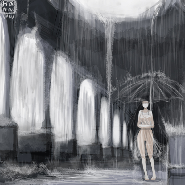 Girl in rain