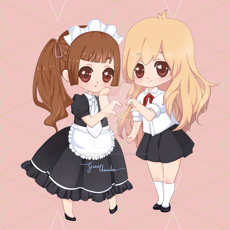 Chibi Miyako-san and Pokota-san