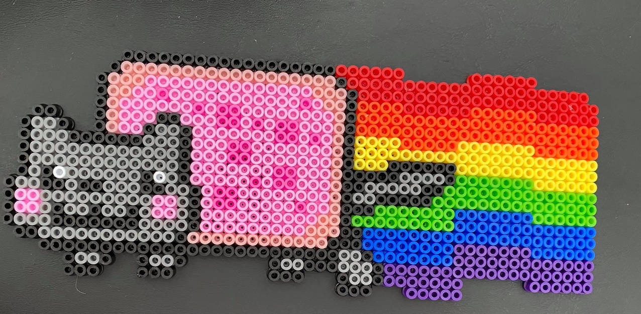 Nyan Cat Perler Bead by BearrArt on DeviantArt