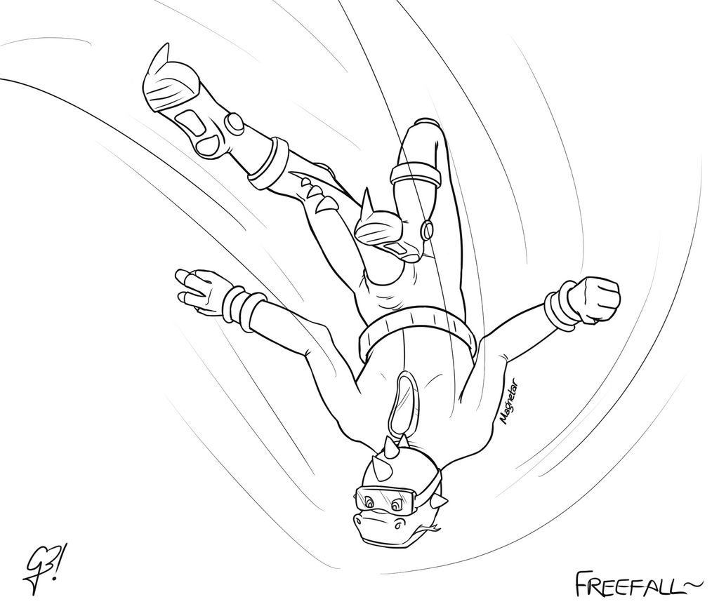 Freefall | S.E.R.V.E.R.S. lineart practice