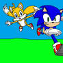 Sonic and Tails Having a Race