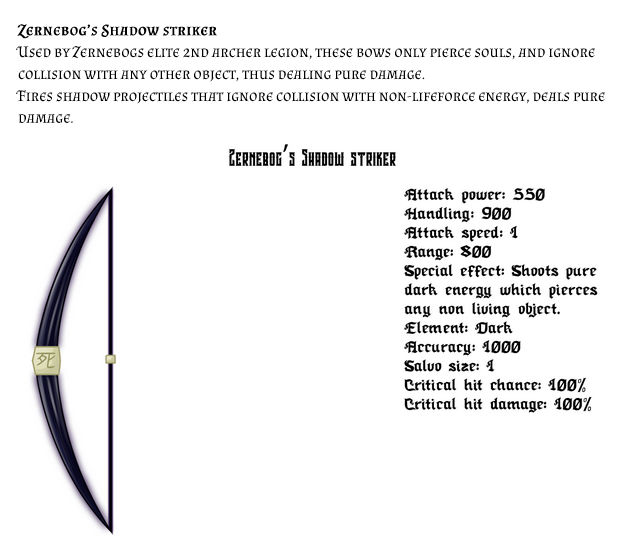 Winged Shadow Racket Stats Dark bow, Shadow striker by Kawasame23 on DeviantArt